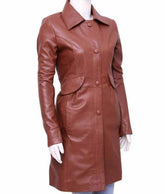 Doctor Who Catherine Tate (Donna Noble) Brown Leather Coat